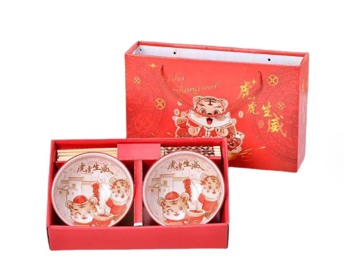 Ceramic bowl set, gift box.