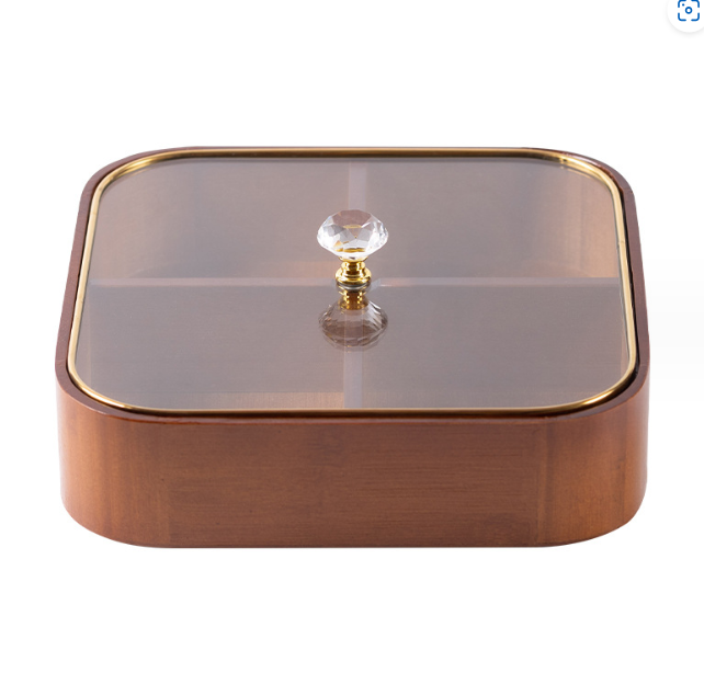 Wooden dried fruit box, nut candy, snack food,